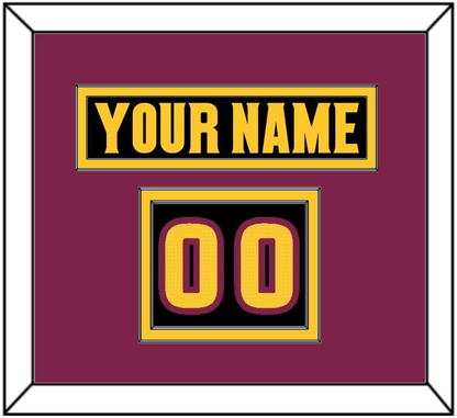 Arizona State Hockey Nameplate & Number (Shoulder) - Alternate Black (2018-2024) - Signature Tier 3