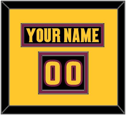 Arizona State Hockey Nameplate & Number (Shoulder) - Alternate Black (2018-2024) - Signature Tier 4