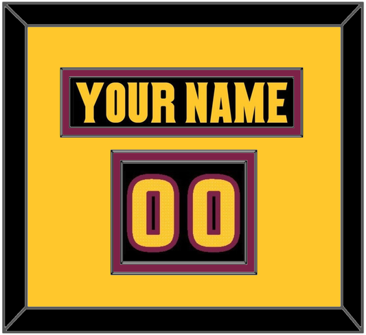 Arizona State Hockey Nameplate & Number (Shoulder) - Alternate Black (2018-2024) - Signature Tier 4