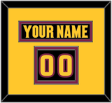 Arizona State Hockey Nameplate & Number (Shoulder) - Alternate Black (2018-2024) - Double Mat 4