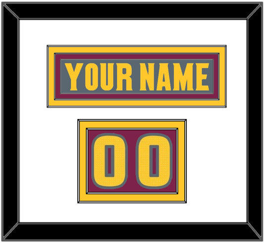 Arizona State Hockey Nameplate & Number (Shoulder) - Alternate Dark Gray (2019-2024) - Signature Tier 1