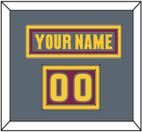 Arizona State Hockey Nameplate & Number (Shoulder) - Alternate Dark Gray (2019-2024) - Double Mat 2