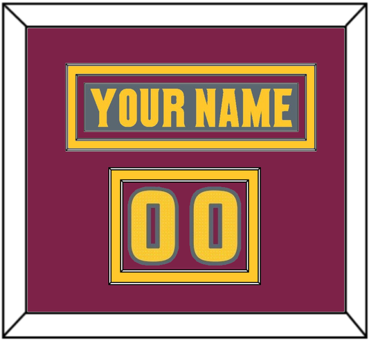 Arizona State Hockey Nameplate & Number (Shoulder) - Alternate Dark Gray (2019-2024) - Signature Tier 3