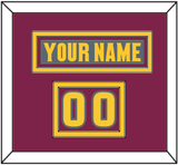 Arizona State Hockey Nameplate & Number (Shoulder) - Alternate Dark Gray (2019-2024) - Double Mat 3