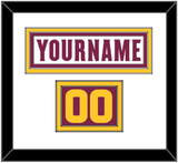 Arizona State Hockey Nameplate & Number (Shoulder) - Home White Digiflame (2022-2024) - Double Mat 1