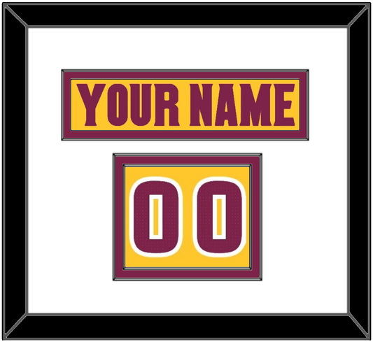 Arizona State Hockey Nameplate & Number (Shoulder) - Heritage Gold (2019-2024) - Signature Tier 1