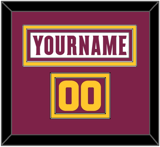 Arizona State Hockey Nameplate & Number (Shoulder) - Home White Digiflame (2022-2024) - Signature Tier 2