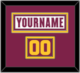 Arizona State Hockey Nameplate & Number (Shoulder) - Home White Digiflame (2022-2024) - Double Mat 2