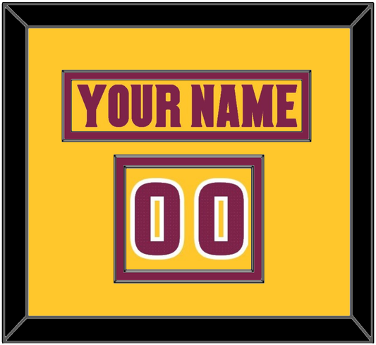 Arizona State Hockey Nameplate & Number (Shoulder) - Heritage Gold (2019-2024) - Signature Tier 2