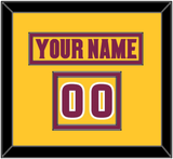 Arizona State Hockey Nameplate & Number (Shoulder) - Heritage Gold (2019-2024) - Double Mat 2