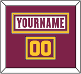 Arizona State Hockey Nameplate & Number (Shoulder) - Home White Digiflame (2022-2024) - Double Mat 2