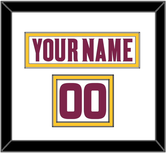 Arizona State Hockey Nameplate & Number (Shoulder) - Home White (2021-2022) - Signature Tier 1