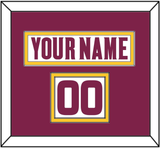 Arizona State Hockey Nameplate & Number (Shoulder) - Home White (2021-2022) - Double Mat 3
