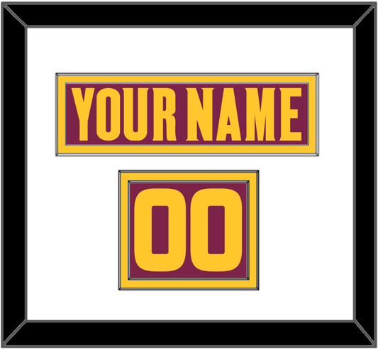 Arizona State Hockey Nameplate & Number (Shoulder) - Road Maroon (2021-2023) - Signature Tier 1