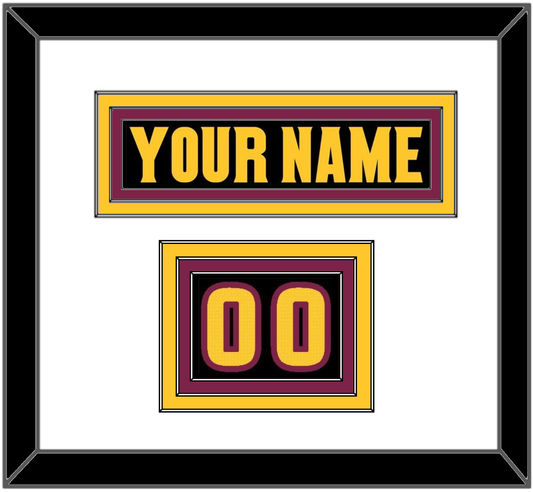 Arizona State Hockey Nameplate & Number (Shoulder) - Alternate Black (2018-2024) - Premier Tier 1