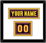 Arizona State Hockey Nameplate & Number (Shoulder) - Alternate Black (2018-2024) - Triple Mat 1