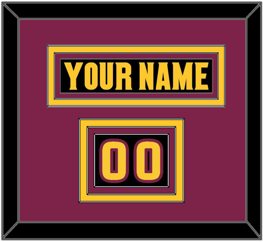 Arizona State Hockey Nameplate & Number (Shoulder) - Alternate Black (2018-2024) - Premier Tier 3