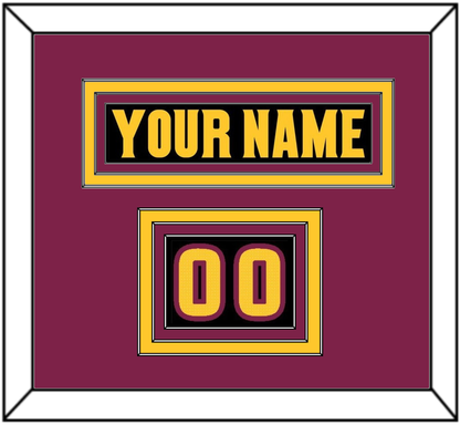 Arizona State Hockey Nameplate & Number (Shoulder) - Alternate Black (2018-2024) - Premier Tier 3