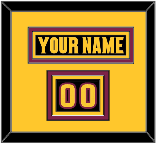 Arizona State Hockey Nameplate & Number (Shoulder) - Alternate Black (2018-2024) - Premier Tier 4