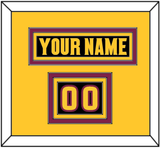 Arizona State Hockey Nameplate & Number (Shoulder) - Alternate Black (2018-2024) - Triple Mat 4