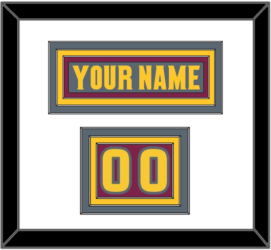 Arizona State Hockey Nameplate & Number (Shoulder) - Alternate Dark Gray (2019-2024) - Premier Tier 1
