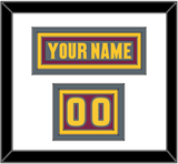 Arizona State Hockey Nameplate & Number (Shoulder) - Alternate Dark Gray (2019-2024) - Triple Mat 1
