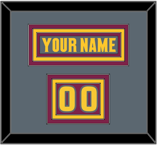 Arizona State Hockey Nameplate & Number (Shoulder) - Alternate Dark Gray (2019-2024) - Premier Tier 2