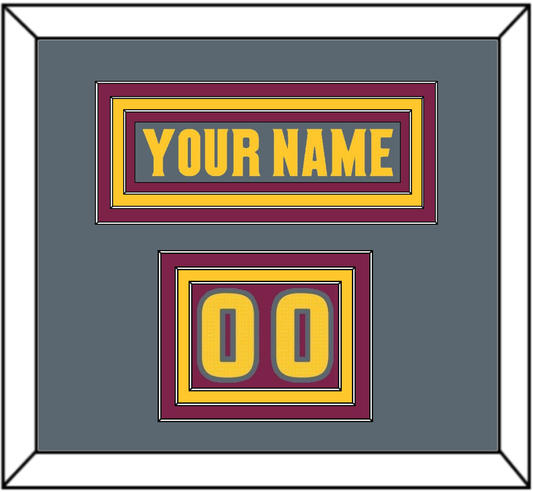 Arizona State Hockey Nameplate & Number (Shoulder) - Alternate Dark Gray (2019-2024) - Premier Tier 2