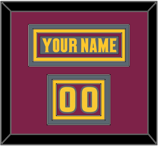 Arizona State Hockey Nameplate & Number (Shoulder) - Alternate Dark Gray (2019-2024) - Premier Tier 3
