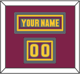 Arizona State Hockey Nameplate & Number (Shoulder) - Alternate Dark Gray (2019-2024) - Triple Mat 3