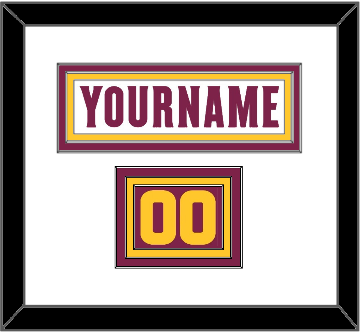 Arizona State Hockey Nameplate & Number (Shoulder) - Home White Digiflame (2022-2024) - Premier Tier 1