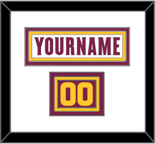 Arizona State Hockey Nameplate & Number (Shoulder) - Home White Digiflame (2022-2024) - Premier Tier 1