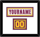 Arizona State Hockey Nameplate & Number (Shoulder) - Home White Digiflame (2022-2024) - Triple Mat 1