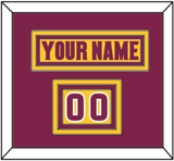 Arizona State Hockey Nameplate & Number (Shoulder) - Heritage (2019-2024) - Triple Mat 2