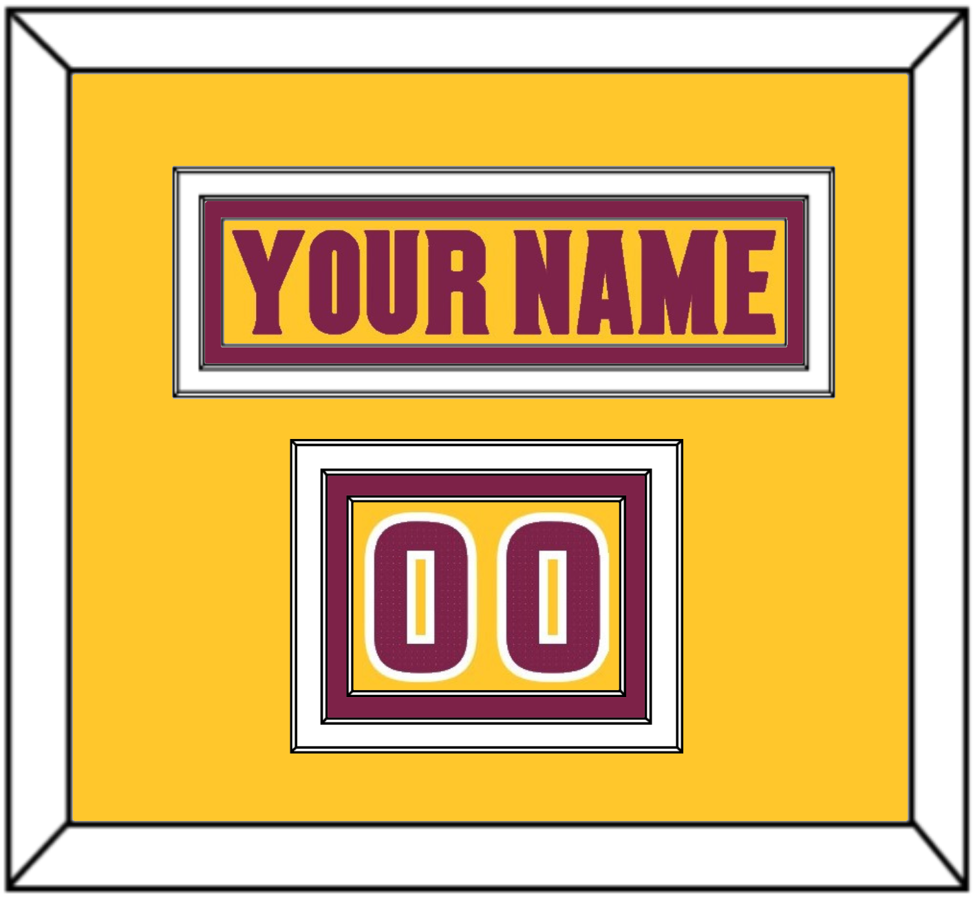 Arizona State Hockey Nameplate & Number (Shoulder) - Heritage (2019-2024) - Premier Tier 3