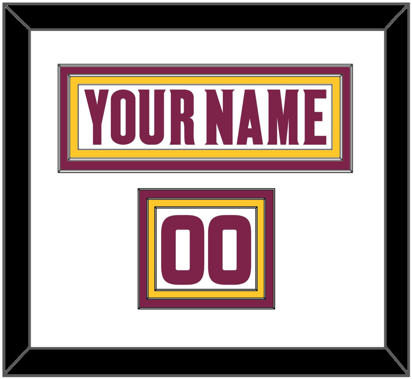 Arizona State Hockey Nameplate & Number (Shoulder) - Home White (2021-2022) - Premier Tier 1