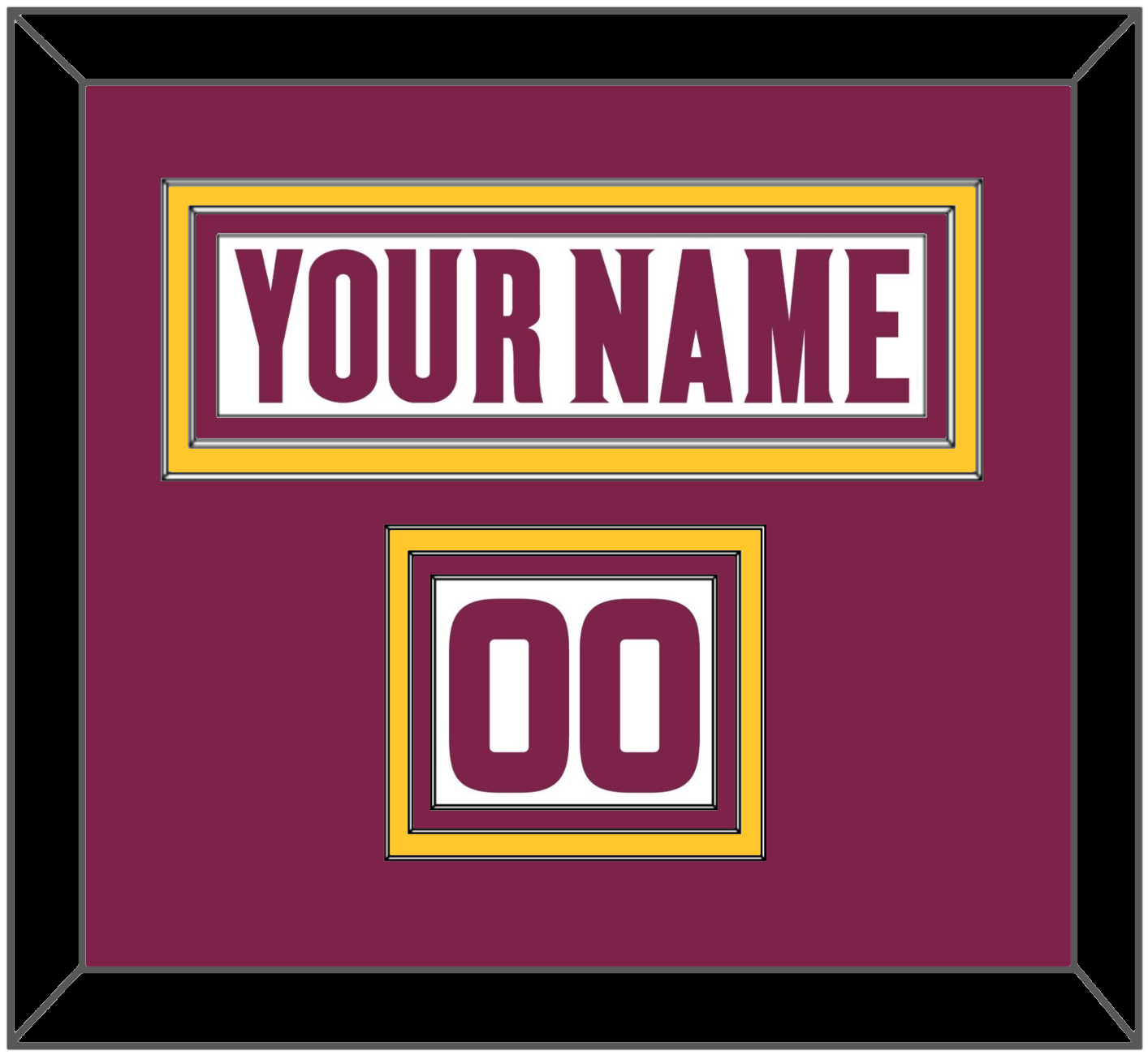 Arizona State Hockey Nameplate & Number (Shoulder) - Home White (2021-2022) - Premier Tier 2