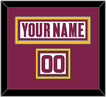 Arizona State Hockey Nameplate & Number (Shoulder) - Home White (2021-2022) - Premier Tier 2