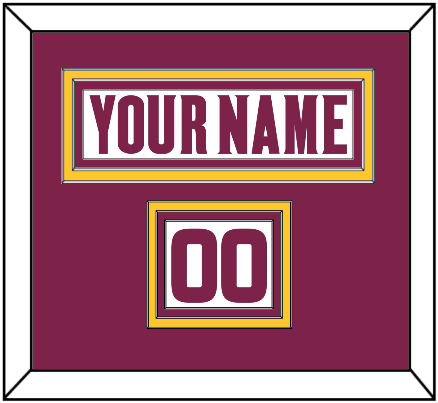 Arizona State Hockey Nameplate & Number (Shoulder) - Home White (2021-2022) - Premier Tier 2