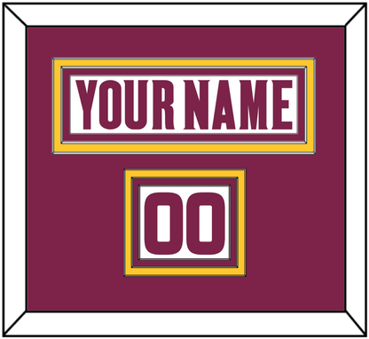 Arizona State Hockey Nameplate & Number (Shoulder) - Home White (2021-2022) - Premier Tier 2