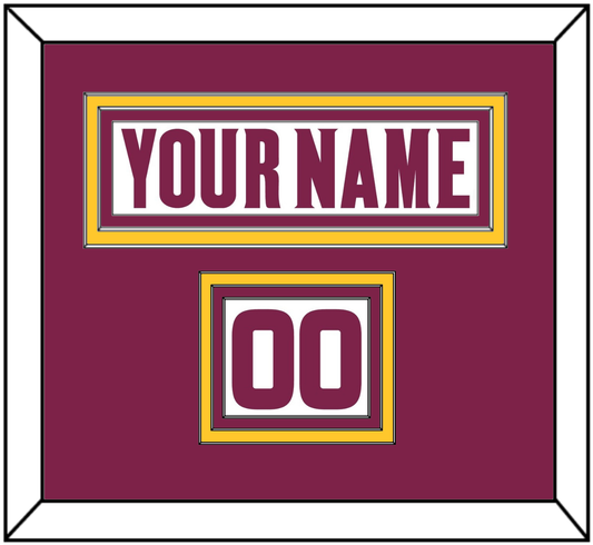 Arizona State Hockey Nameplate & Number (Shoulder) - Home White (2021-2022) - Premier Tier 2