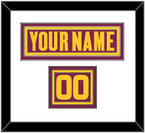 Arizona State Hockey Nameplate & Number (Shoulder) - Road Maroon (2021-2023) - Triple Mat 1