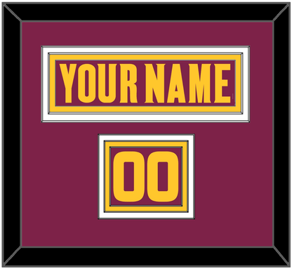Arizona State Hockey Nameplate & Number (Shoulder) - Road Maroon (2021-2023) - Premier Tier 2