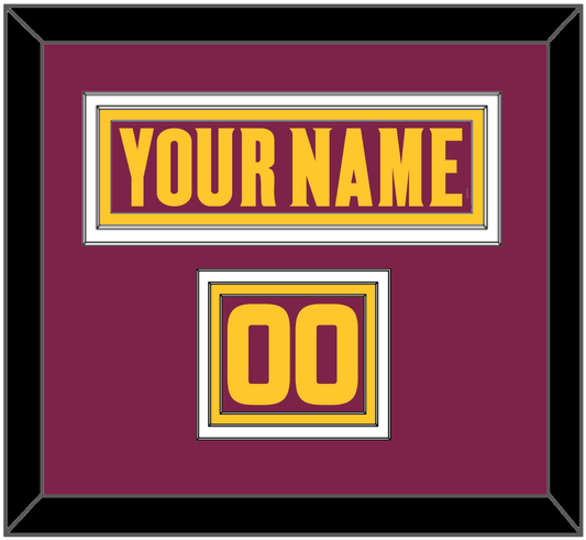 Arizona State Hockey Nameplate & Number (Shoulder) - Road Maroon (2021-2023) - Premier Tier 2