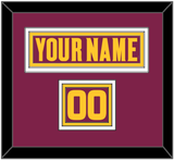 Arizona State Hockey Nameplate & Number (Shoulder) - Road Maroon (2021-2023) - Triple Mat 2