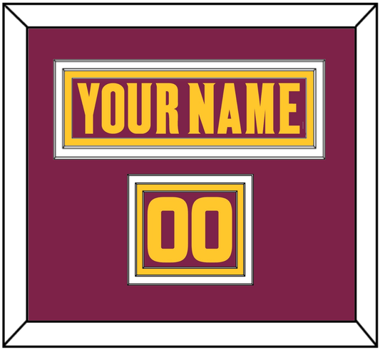 Arizona State Hockey Nameplate & Number (Shoulder) - Road Maroon (2021-2023) - Premier Tier 2