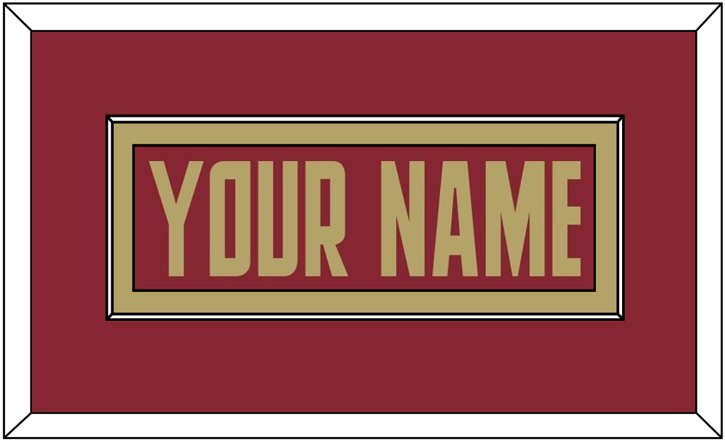 Boston College Hockey Nameplate - Road Maroon (2011-2015) - Essential Tier 2