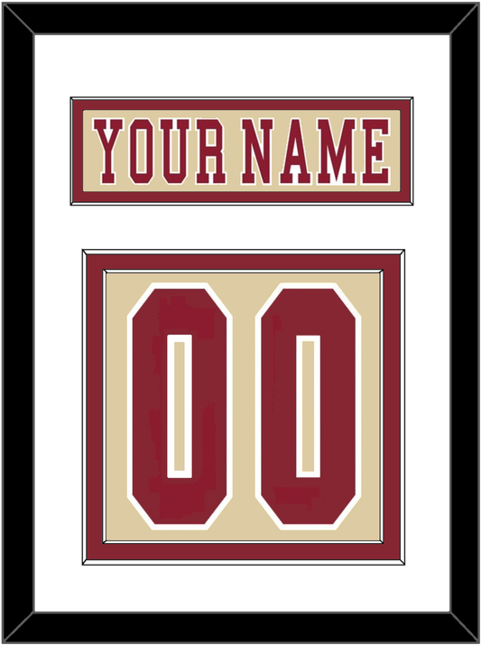 Boston College Hockey Nameplate & Number (Back) - Alternate Gold - Signature Tier 1