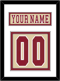 Boston College Hockey Nameplate & Number (Back) - Alternate Gold - Double Mat 1
