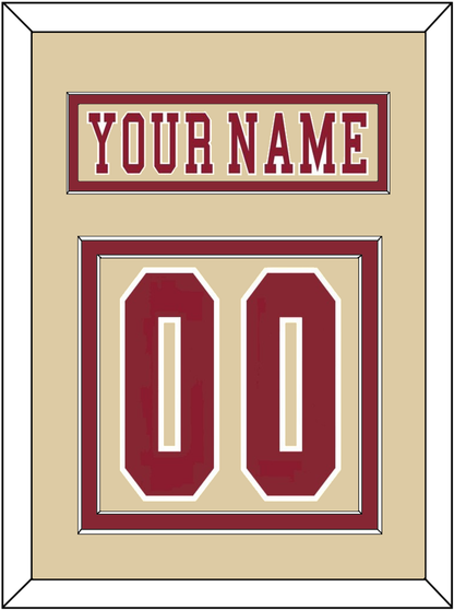 Boston College Hockey Nameplate & Number (Back) - Alternate Gold - Signature Tier 2
